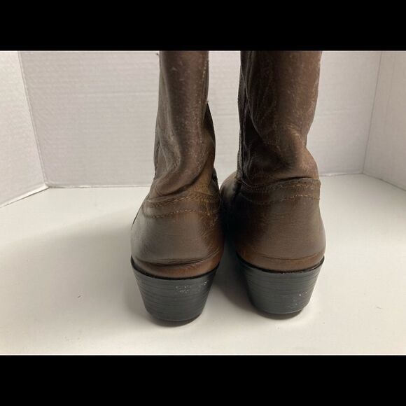 MASTERSON’S BOOT CO. Youth‎ Cowboy Boots,Size 2.5 D, Brown, Leather Upper,Unisex - Picture 3 of 13
